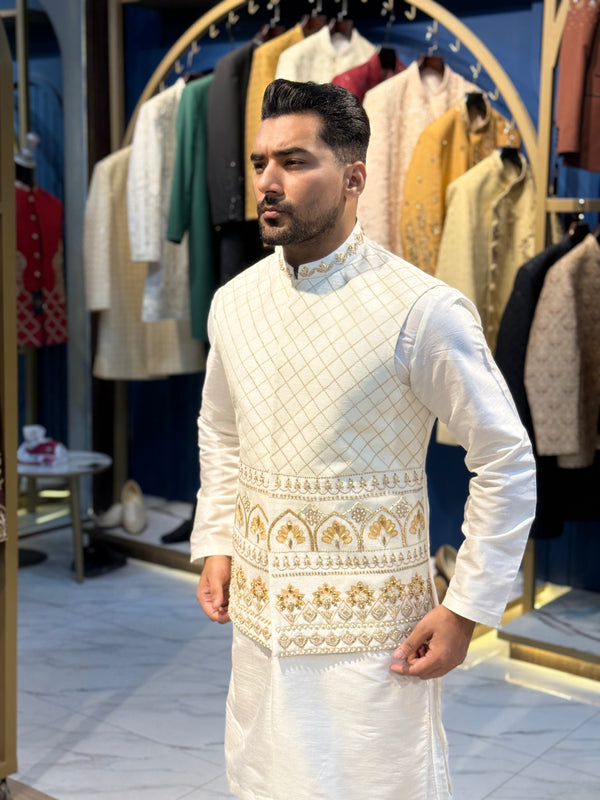 OFF WHITE WAISTCOAT- WAISTCOAT