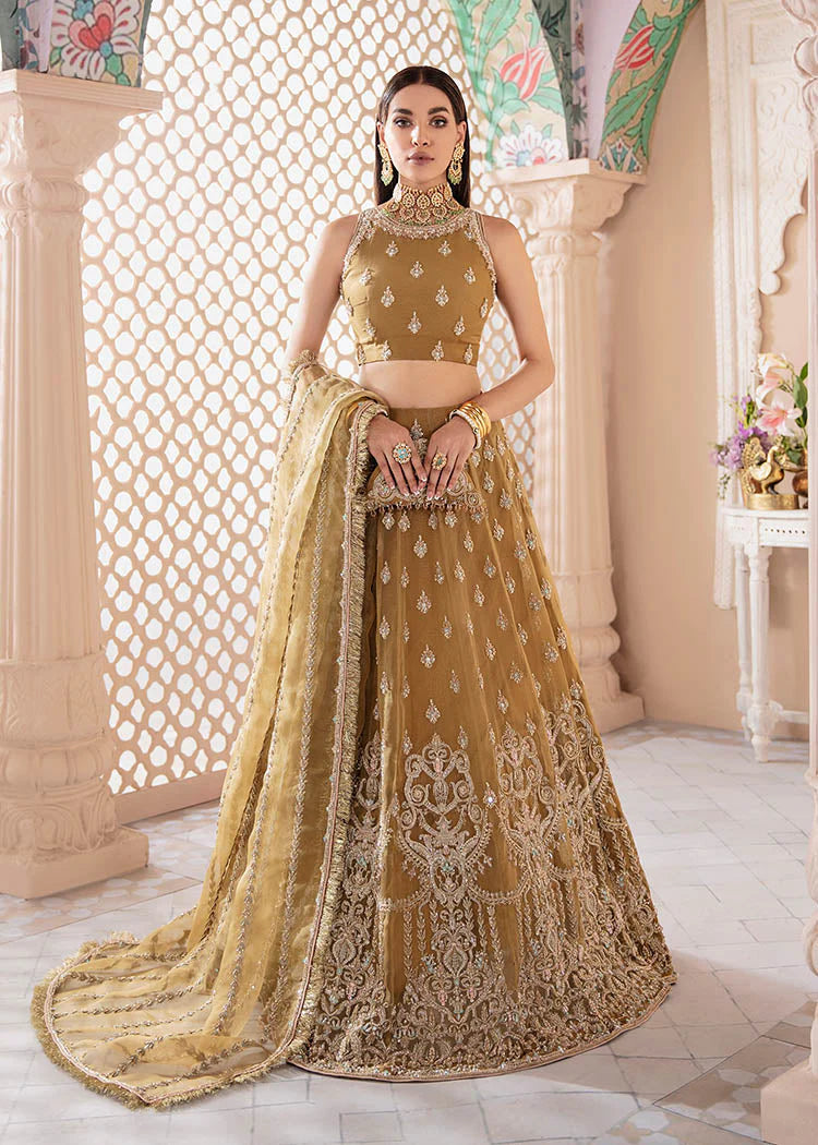 Olive Green Lehnga Choli Pakistani Bride