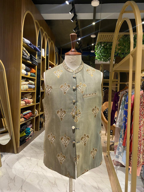 OLIVE GREEN WAISTCOAT - ONE PIECE